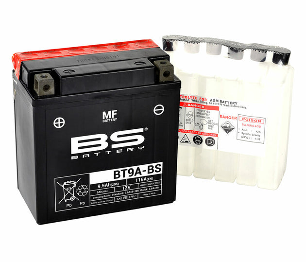 BS BATTERY Battery Maintenance Free with Acid Pack - BT9A-BS - Main