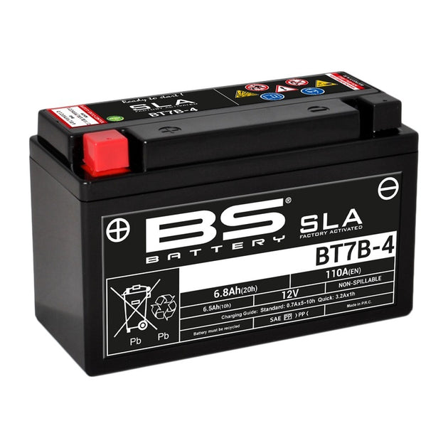 BS BATTERY SLA Battery Maintenance Free Factory Activated - BT7B-4 - Main