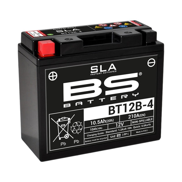 BS BATTERY SLA Battery Maintenance Free Factory Activated - BT12B-4 - Main