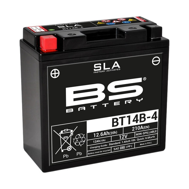 BS BATTERY SLA Battery Maintenance Free Factory Activated - BT14B-4 - Main