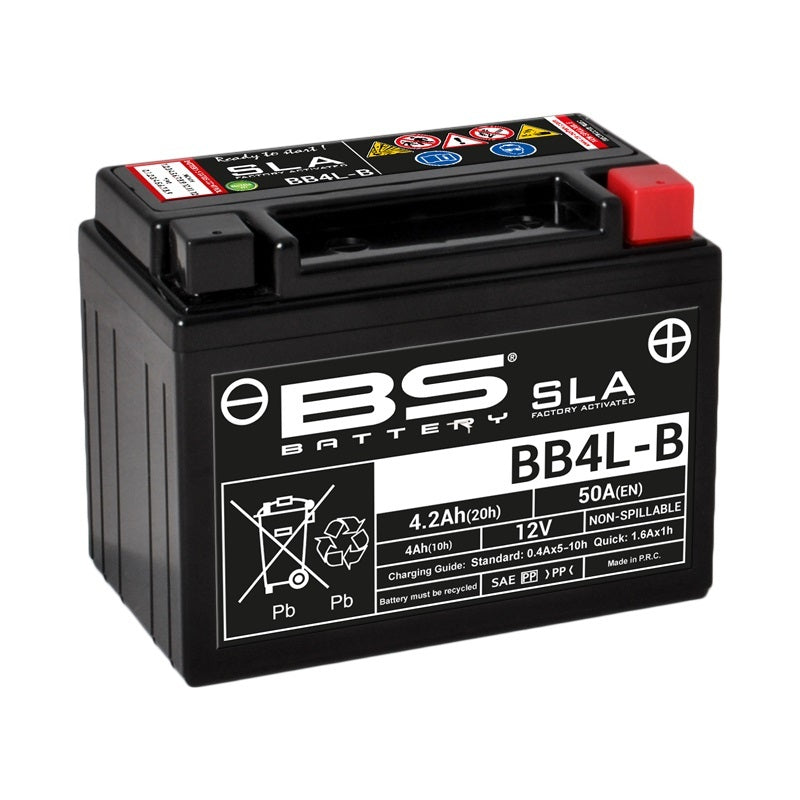 BS BATTERY SLA Battery Maintenance Free Factory Activated - BB4L-B - Main