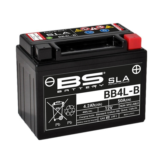 BS BATTERY SLA Battery Maintenance Free Factory Activated - BB4L-B - Main