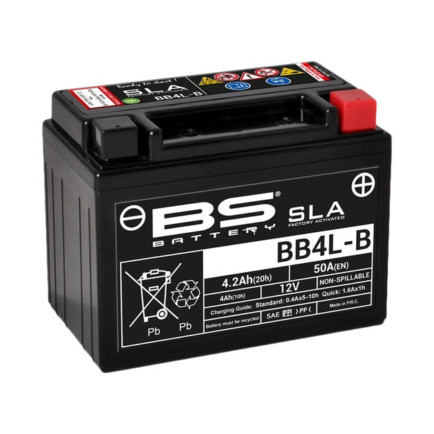BS BATTERY SLA Battery Maintenance Free Factory Activated - BB4L-B - Main