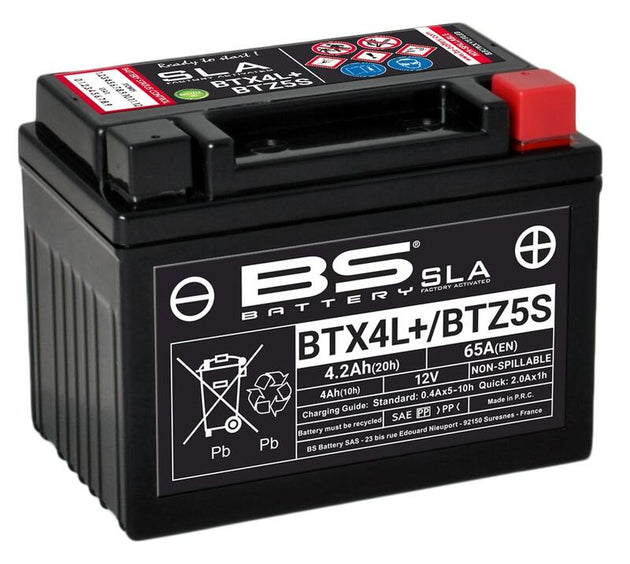 BS BATTERY SLA Battery Maintenance Free Factory Activated - BTX4L+ / BTZ5S - Main