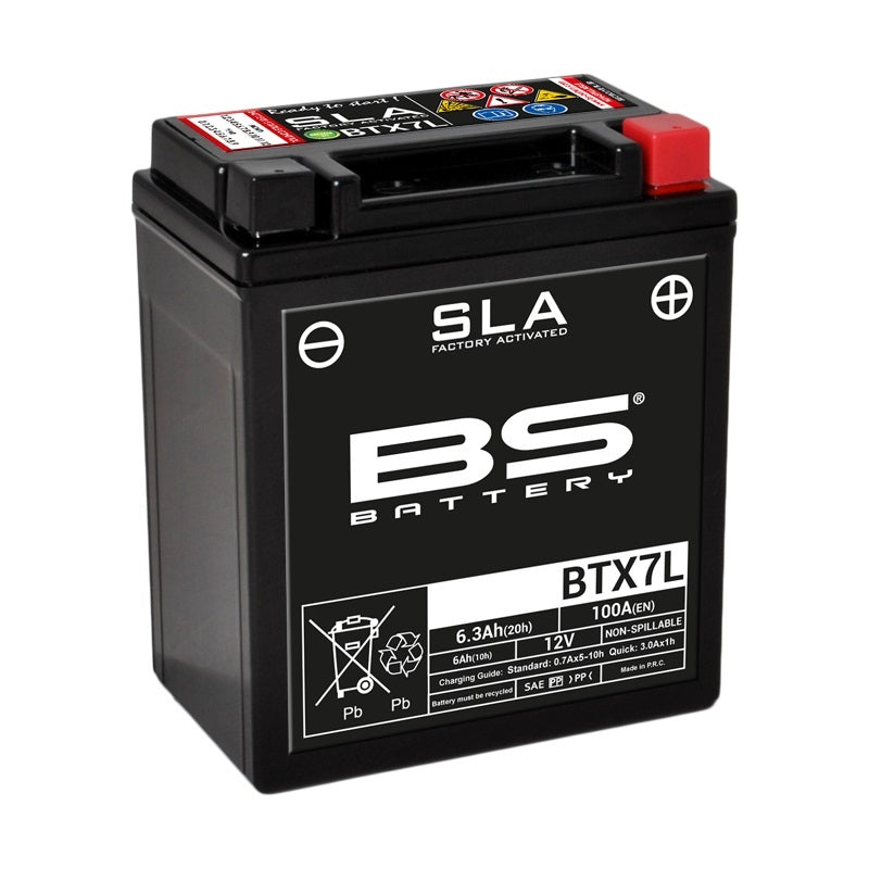 BS BATTERY SLA Battery Maintenance Free Factory Activated - BTX7L - Main