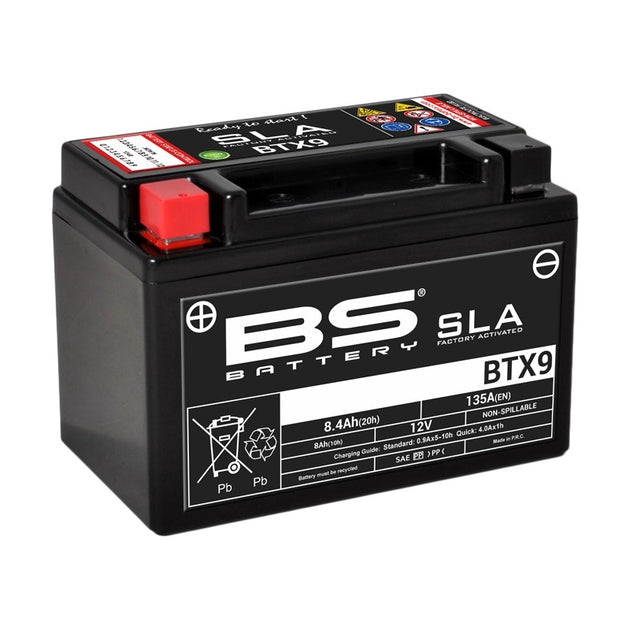 BS BATTERY SLA Battery Maintenance Free Factory Activated - BTX9 - Main