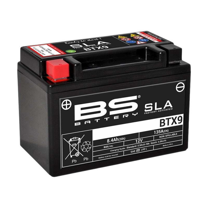 BS BATTERY SLA Battery Maintenance Free Factory Activated - BTX9 - Main