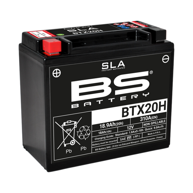 BS BATTERY SLA Battery Maintenance Free Factory Activated - BTX20H - Main