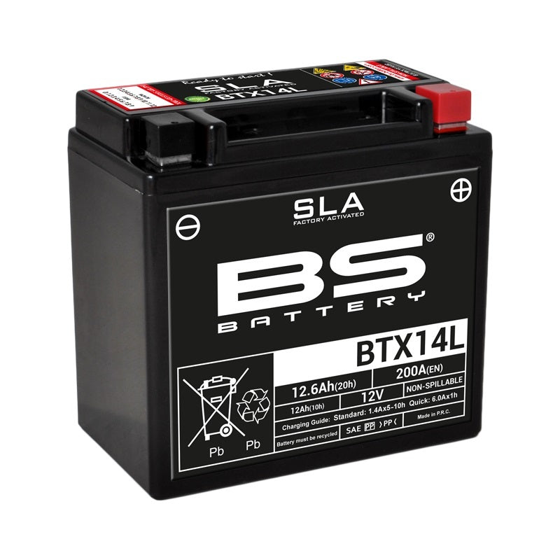 BS BATTERY SLA Battery Maintenance Free Factory Activated - BTX14L - Main