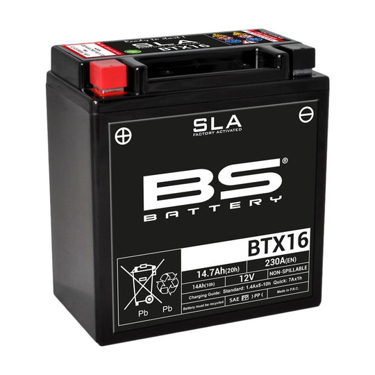 BS BATTERY SLA Battery Maintenance Free Factory Activated - BTX16 - Main