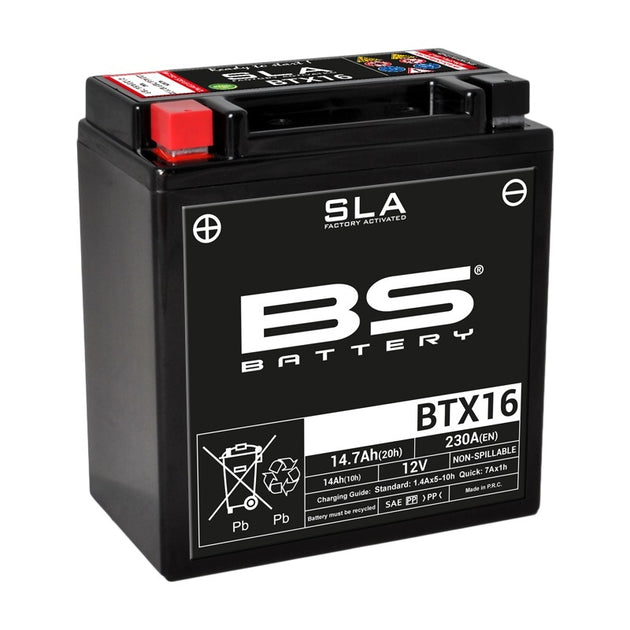 BS BATTERY SLA Battery Maintenance Free Factory Activated - BTX16 - Main
