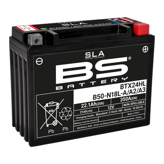 BS BATTERY SLA Battery Maintenance Free Factory Activated - BTX24HL/B50-N18L-A/A2/A3 - Main