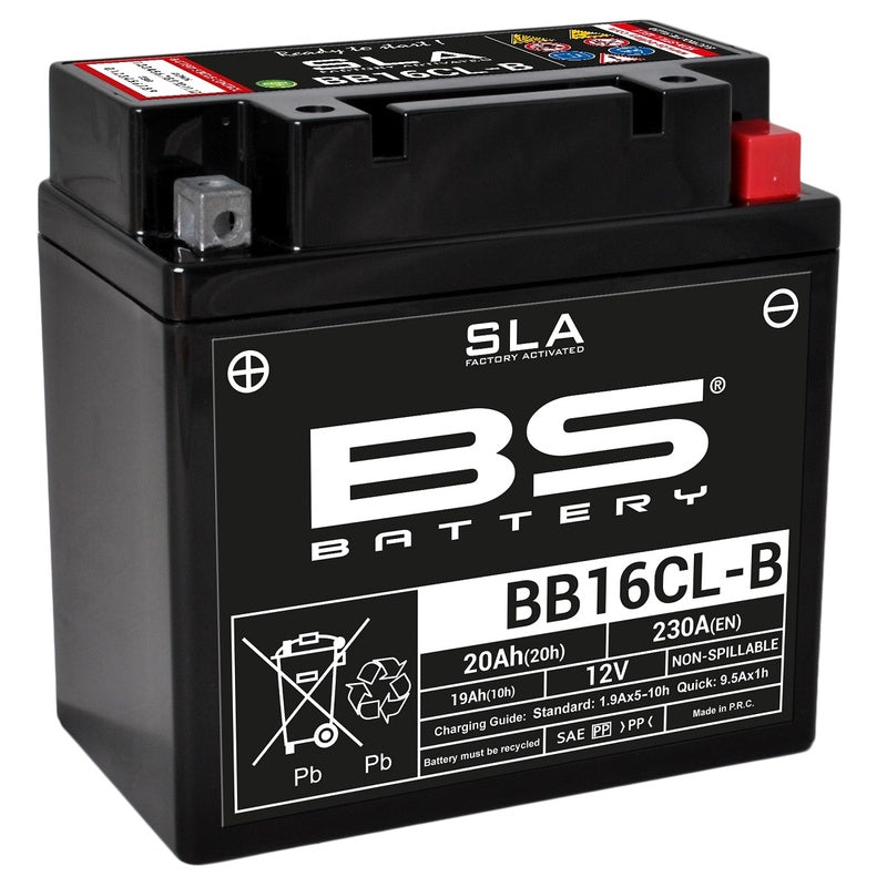 BS BATTERY SLA Battery Maintenance Free Factory Activated - BB16CL-B - Main