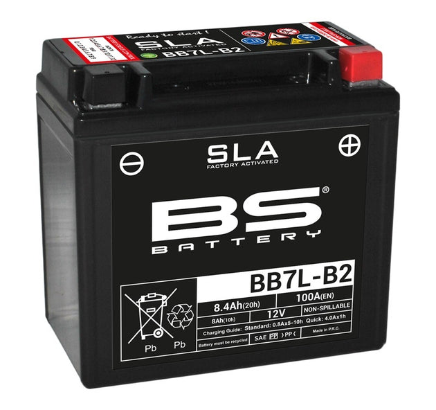 BS BATTERY SLA Battery Maintenance Free Factory Activated - BB7L-B2 - Main