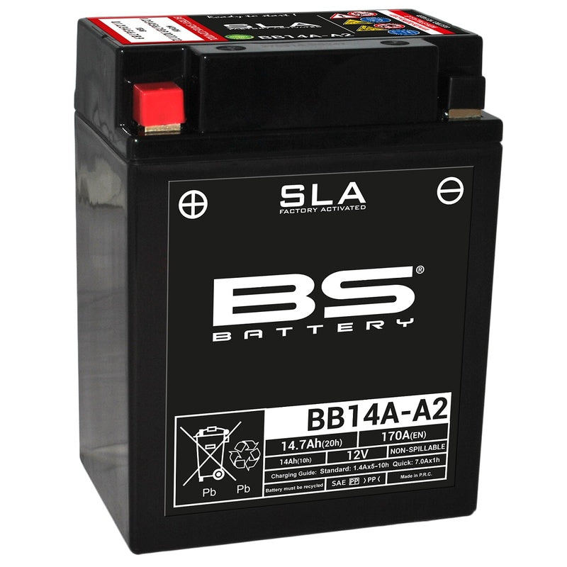 BS BATTERY SLA Battery Maintenance Free Factory Activated - BB14A-A2 - Main