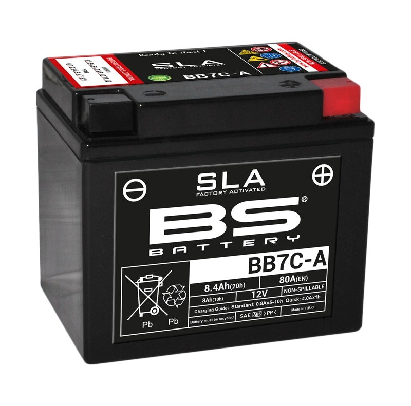BS BATTERY SLA Battery Maintenance Free Factory Activated - BB7C-A - Main