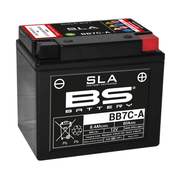 BS BATTERY SLA Battery Maintenance Free Factory Activated - BB7C-A - Main