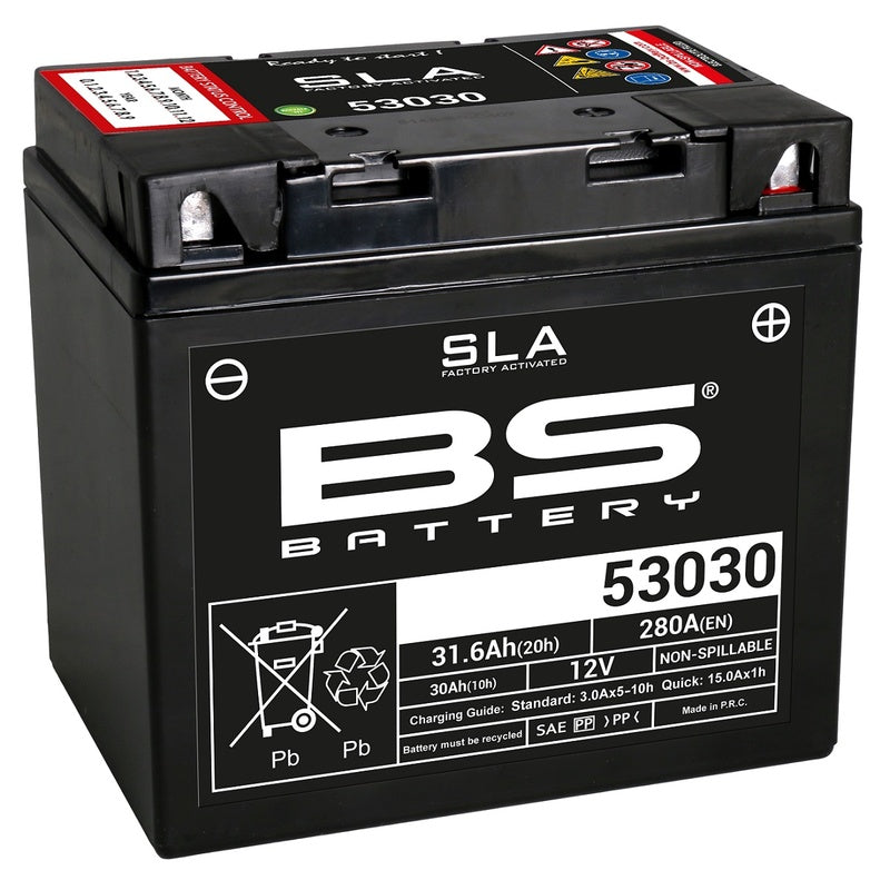 BS BATTERY SLA Battery Maintenance Free Factory Activated - 53030 - Main