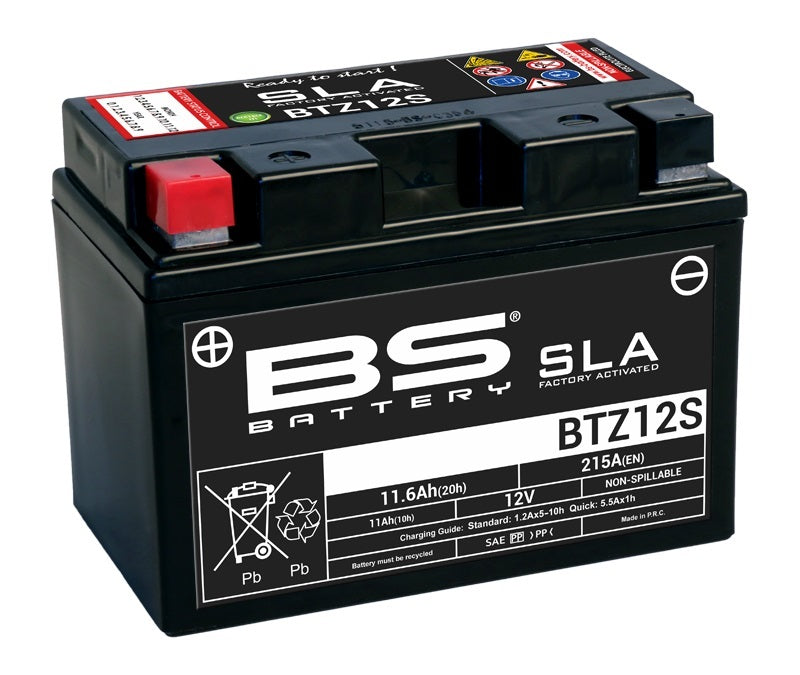 BS BATTERY SLA Battery Maintenance Free Factory Activated - BTZ12S - Main
