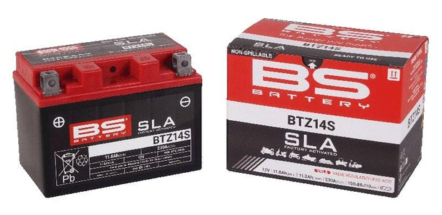 BS BATTERY SLA Battery Maintenance Free Factory Activated - BTZ14S - Extra