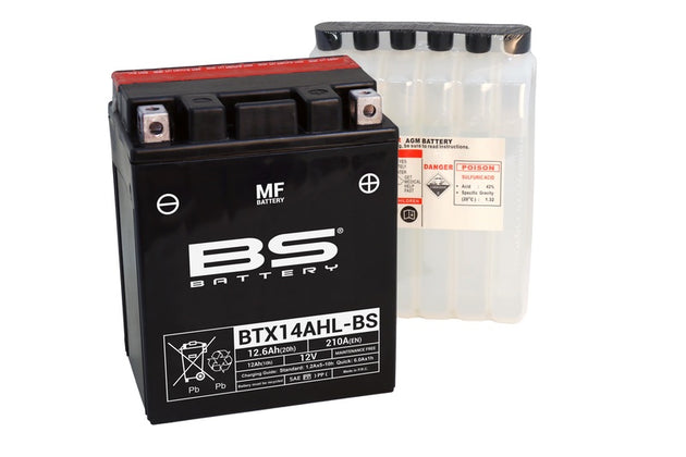BS BATTERY Battery Maintenance Free with Acid Pack - BTX14AHL-BS - Main