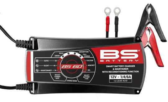 BS BATTERY BS60 Pro-Smart Battery Charger  - 12V 1/4/6A - Extra