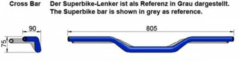 LSL HANDLEBAR 128AX00, BLK