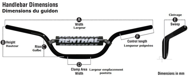 RENTHAL Fatbar 673 Trials 100 Handlebar