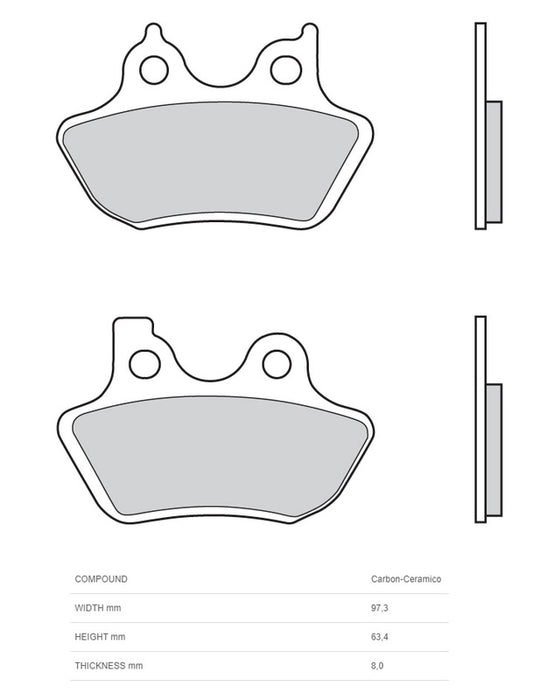 Set placute frana,frana disc BREMBO 07HD16CC 