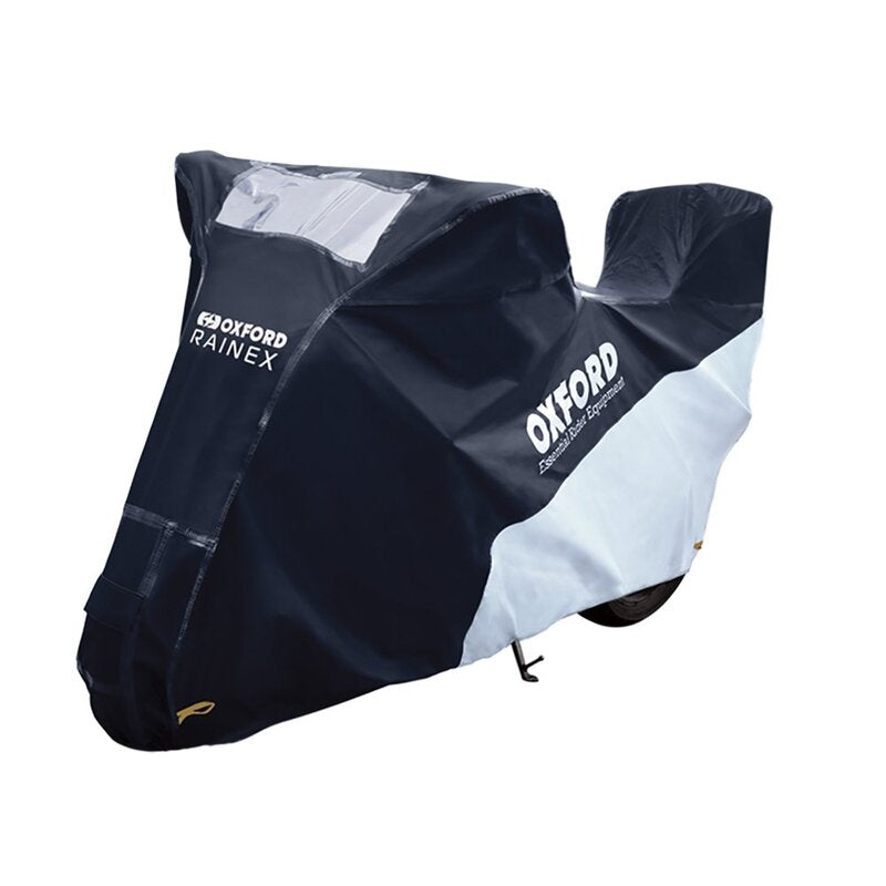 OXFORD Outdoor Protective Cover Rainex Black/Silver - Moto / Scooter with Top Case - S - Main