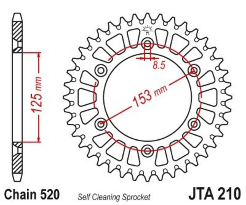 Roata dintata JT SPROCKETS JTA210.40BLK 