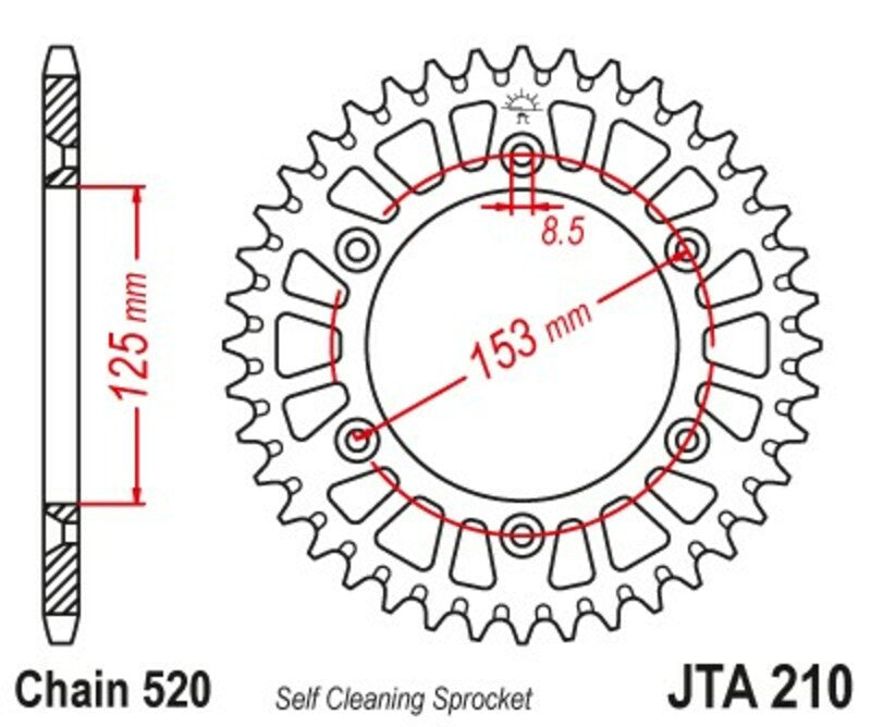Roata dintata JT SPROCKETS JTA210.42BLK 