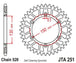 Roata dintata JT SPROCKETS JTA251.48BLK 