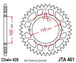 Roata dintata JT SPROCKETS JTA461.51BLK 