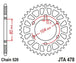 Roata dintata JT SPROCKETS JTA478.43BLK 