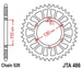 Roata dintata JT SPROCKETS JTA486.46BLK 