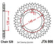 Roata dintata JT SPROCKETS JTA808.49BLK 
