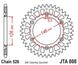 Roata dintata JT SPROCKETS JTA808.49BLK 
