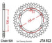 Roata dintata JT SPROCKETS JTA822.45BLK 