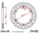 Roata dintata JT SPROCKETS JTA822.49BLK 