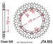 Roata dintata JT SPROCKETS JTA853.52BLK 