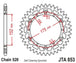 Roata dintata JT SPROCKETS JTA853.52BLK 