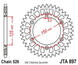 Roata dintata JT SPROCKETS JTA897.38BLK 