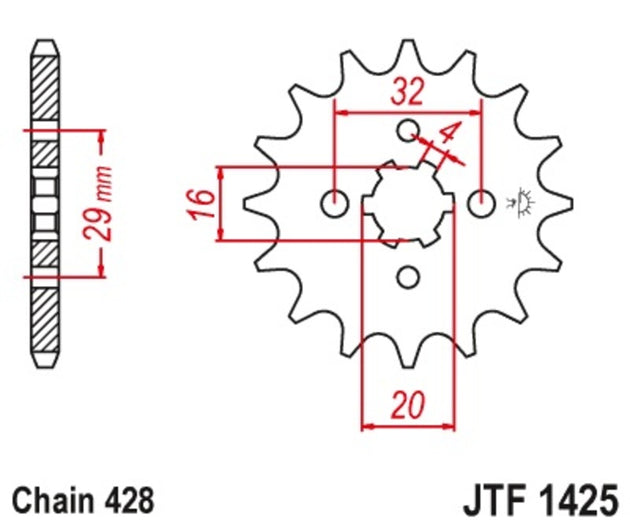 Pinion lant JT SPROCKETS JTF1425.14 