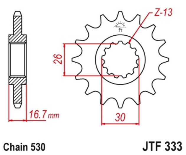 Pinion lant JT SPROCKETS JTF333.14 