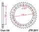 Roata dintata JT SPROCKETS JTR2011.44 