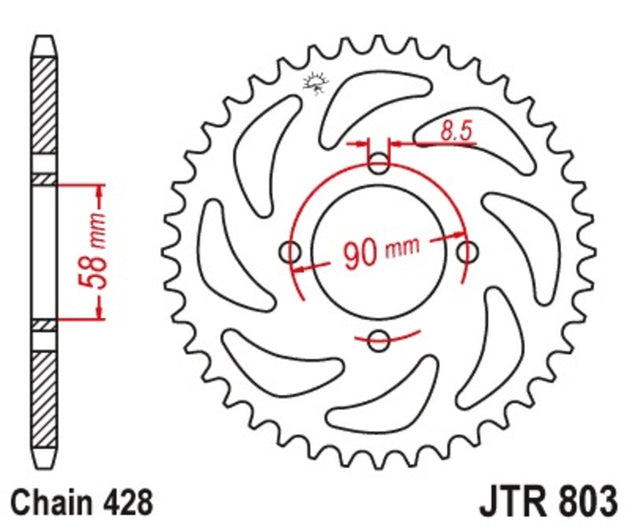 Roata dintata JT SPROCKETS JTR803.45 