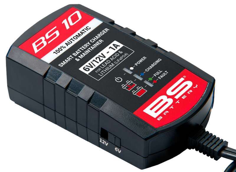 BS BATTERY BS10 Smart Battery Charger - 6V/12V 1A - Extra