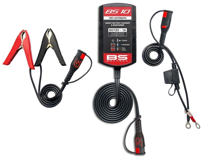 BS BATTERY BS10 Smart Battery Charger - 6V/12V 1A - Extra