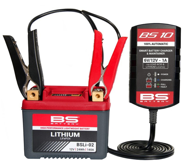 BS BATTERY BS10 Smart Battery Charger - 6V/12V 1A - Extra